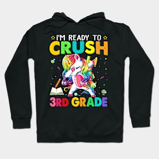 Kids 3Rd Grade Dabbing Unicorn Back To School Shirt Girls Hoodie